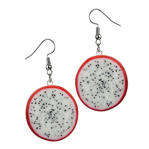 CALLARON 1 Paar Fruchtförmige Ohrringe für Frauen Kreative Dragon Fruit Dangle Ohrringe Modischer Ohrschmuck für Partys und Alltag Langlebig und CALLARON 1 Paar Fruchtförmige Ohrringe für Frauen Kreative Dragon Fruit Dangle Ohrringe Modischer Ohrschmuck für Partys und Alltag Langlebig und von CALLARON
