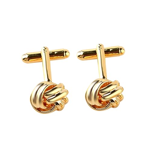 CALLARON 1 Paar Manschettenknöpfe für Herren Einzigartige Goldene Cufflinks für Hemden Klassisches Design für Hochzeiten und Formelle Anlässe Hochwertigem Legierungsmaterial von CALLARON