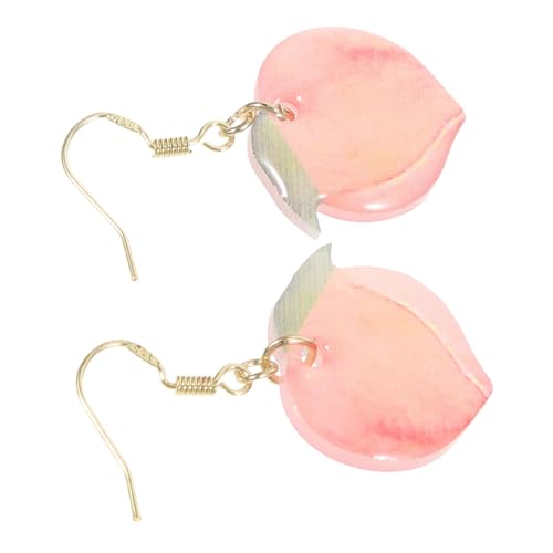 CALLARON Niedliche Acryl-ohrringe Im Japanischen Stil Baumelnde Früchte Pfirsichblatt-design Für Teenager-mädchen Zufällige Farbe von CALLARON