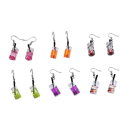 CALLARON 1 Paar kreativer Hänger Fälschung Reize Dangle Ohrringe Ohrstecker Zucht Creolen Damen Ohrentropfen Ohrenschmuck lustiger Ohrwurm Ohr baumeln Violett von CALLARON