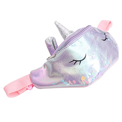 1 STK Einhorn-Gürteltasche Reise-Umhängetaschen Outdoor-Umhängetasche Einhorntasche für kleine Mädchen entzückende Umhängetasche für Kinder Pailletten Geschenk Reisen PU-Leder von CALLARON