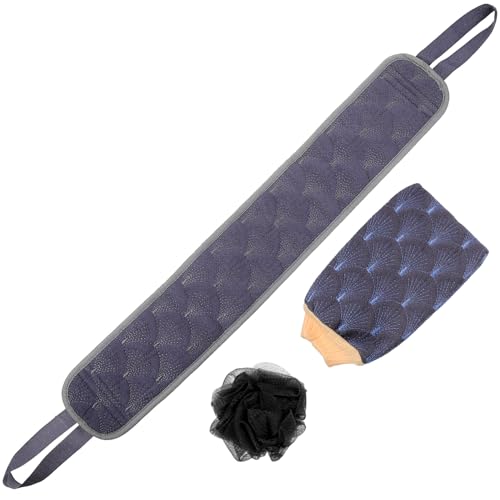 CALLARON Rückenschrubber Satz Doppelseitiges Peeling Handtuch Peelinghandschuhe für Körperpflege für Dusche Bad von CALLARON