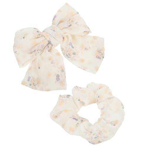 CALLARON 1 Satz Blumen Bowknot Haarklammer Set mit Elastischem Haargummi Teiliges Set für Damen Haaraccessoire für Besondere Anlässe und Alltag von CALLARON