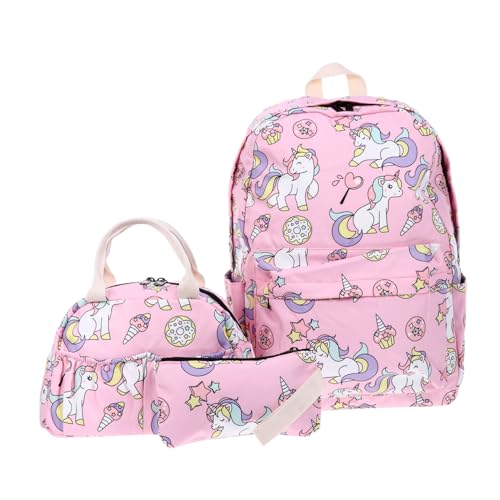 CALLARON 1 Satz Dreiteiliges Buchset Für Kinder Kinderanzug Rucksack Für Kinder Mäppchen -schultasche Büchertasche Für Kinder Schultasche Für Mädchen Niedlich Oxford- von CALLARON