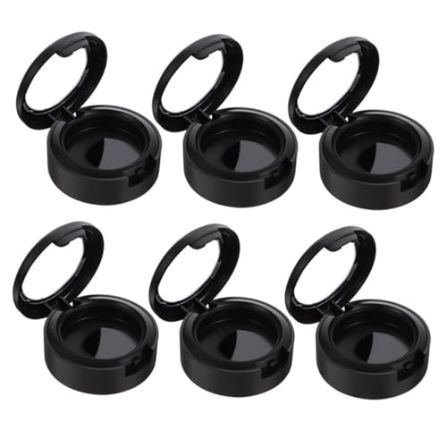 CALLARON 1 Satz Lidschatten-Box Klein Lidschatten-Organizer Lagerbehälter Leere Kosmetikkoffer Organisatoren Container Auge Make-up-Palette Leer Leere Make-up-behälter Plastik Black 6 Stück von CALLARON