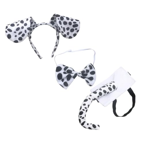 CALLARON 1 Satz Satz Partydekorationen Bogen Haustier Ohren Hunde-cosplay-stirnband Cosplay-zubehör Frauen Kopfschmuck Dekoratives Stirnband Mit Fliege Polyester von CALLARON