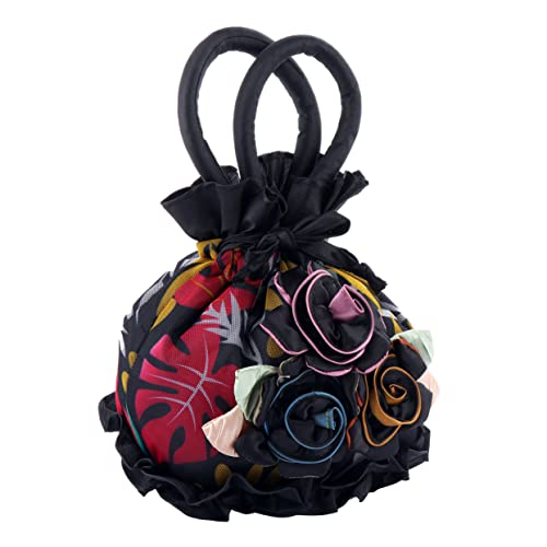 CALLARON Blumenform Abendtasche Damen Eimer Handtasche Stoff Tragbare Clutch mit Kordelzug Abendtasche für Frauen für Partys und Besondere Anlässe CALLARON Blumenform Abendtasche Damen Eimer Handtasche Stoff Tragbare Clutch mit Kordelzug Abendtasche für Frauen für Partys und Besondere Anlässe von CALLARON