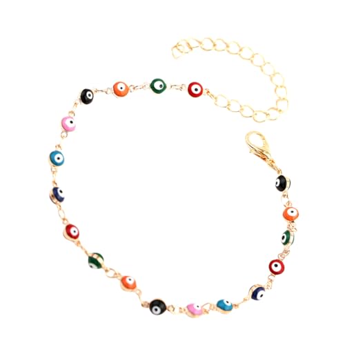 CALLARON 1 Stück Bunter Fußkettchen mit Augenanhänger Verstellbare Ankle Chain für Strand und Freizeit Kreatives Fußschmuck Accessoire für Frauen und Mädchen von CALLARON