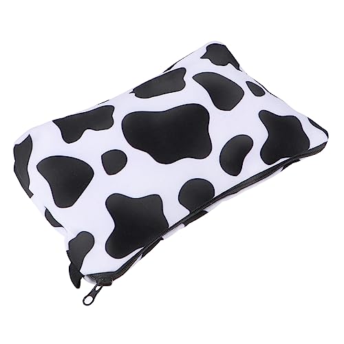 CALLARON 1 Stück Damen Kosmetiktasche mit Kuhdruck Make Up für Reisen Hochkapazitive Toilettentasche Zipperverschluss für Sichere Aufbewahrung für Kosmetik und Toilettenartikel von CALLARON