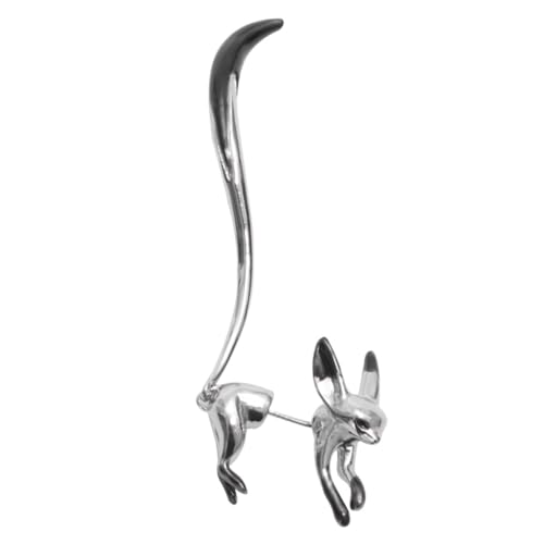 CALLARON 1 Stück Fuchs Ohrringe Ohr baumeln eleganter Ohrstecker Weiß von CALLARON
