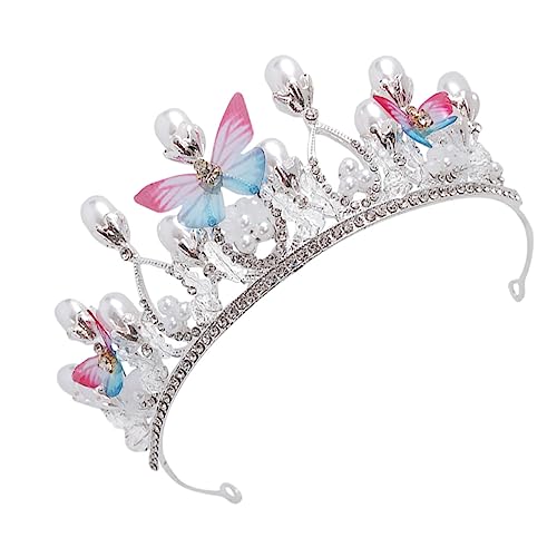 CALLARON 1 Stück Krone Haarband Tiara Haarschmuck für Kindergeburtstage und Partys Silber Design Langlebig Leicht für Fotos und Besondere Anlässe von CALLARON