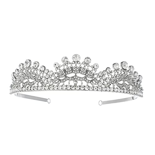 CALLARON 1 Stück Krone Haarreif Hochzeit Barocke Tiara für Braut Eleganter Haarschmuck für Hochzeiten Partys und Festlichkeiten Leicht und Komfortabel Tragbar von CALLARON