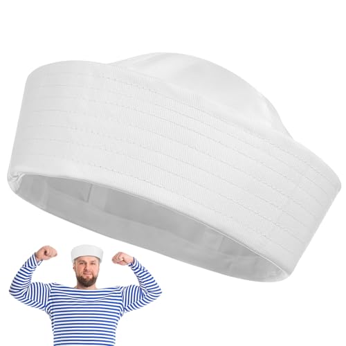 CALLARON 1 Stück Matrosenmütze für Erwachsene Verstellbare Fischerhut Kostümzubehör für Karneval Halloween und Cosplay für Themenpartys und Maskeraden von CALLARON