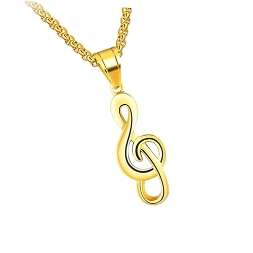 CALLARON Musiksymbol-halskette Aus Titanstahl Mit Modischem Anhänger Für Herren Kreative Halskette Für Männer Stylische Accessoires Für Tägliche Outfits Und Besondere Anlässe von CALLARON