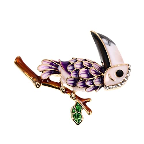 CALLARON 1 Stück Parrot Form Cartoon Brosche Anstecknadel für Kleidung Taschen und Hüte als Accessoire für Damen und Herren Vielseitig Einsetzbar für Anlässe Wie Hochzeiten Dates und Partys von CALLARON