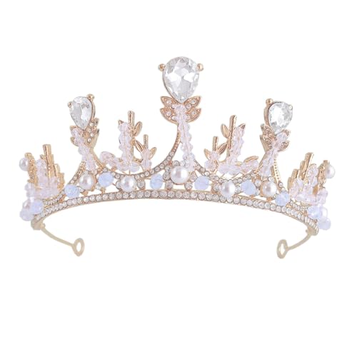 CALLARON Strasskrone Für Mädchen Bequemer Haarreif Stylische Haarversorgung Haarschmuck Strasshaar Mit Hochwertigem Material Und Guter Hitzebeständigkeit Geeignet Für Geburtstage Feiern von CALLARON