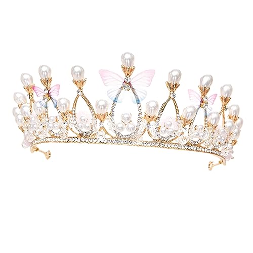 CALLARON 1 Stück Tiara für zarte Brautkrone Hochzeit Tiara aus Legierung Brautkrone braut krone braut haarband Krone Foto Requisiten Brauttiara von CALLARON