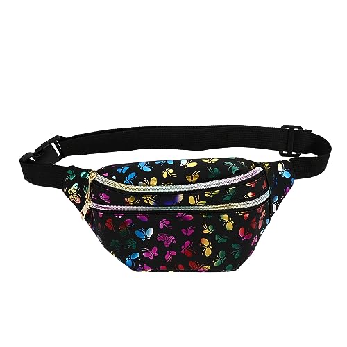 CALLARON 1stk Gürteltasche Dame Umhängetasche Bauchtasche Für Frauen Bauchtasche Bunt Vintage Handytasche Bumbags Taille Workout Fanny Pack Turngürtel Eine Schulter Pu-Leder Brustgurt Damen von CALLARON