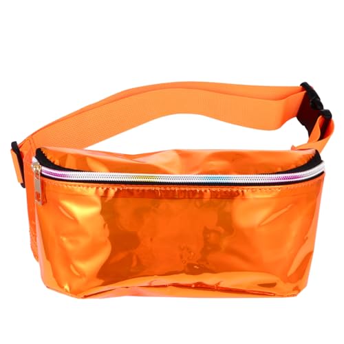 CALLARON Sport Bauchtasche mit Hologramm-Design - PVC wasserdichte Laufgürteltasche für Herren & Damen | Transparente Umhängetasche, Reflektierend für Joggen, Radfahren, Festival 23 x 11 x 7 cm von CALLARON