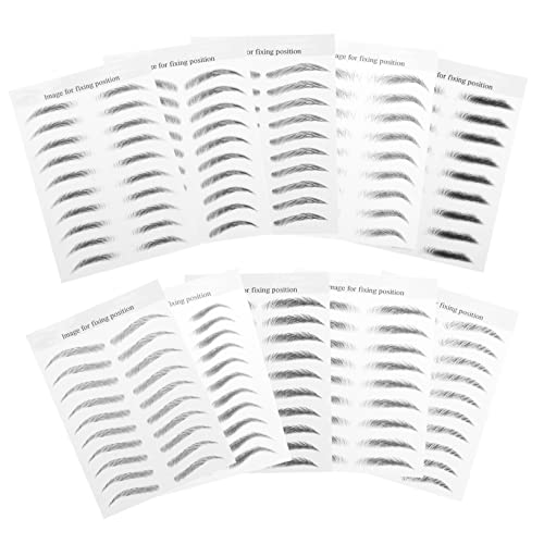 CALLARON 10 Blatt Aufkleber Für Augenbrauen Augenbraue Hellbraun Augenbrauenschablone Make-up-brauen-aufkleber Wasserfeste Augenbrauenaufkleber Schwarz Aufkleber Übertragen von CALLARON