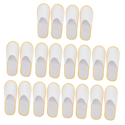 CALLARON 10 Paare Einweg gästehausschuhe Rutschfest Extra Weich Atmungsaktiv Hausschuhe für Hotel Zuhause Herren Komfortable Praktische Pantoffeln von CALLARON