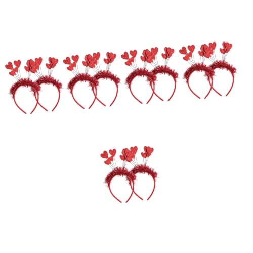 CALLARON 10 Stk Pailletten-herz-stirnband Haarreifen Für Hochzeitsfeiern Glitzer-herz-stirnband Accessoires Zum Valentinstag Herz Tiara Party-haarreifen Mode Plastik Kleidungsstücke Kind von CALLARON