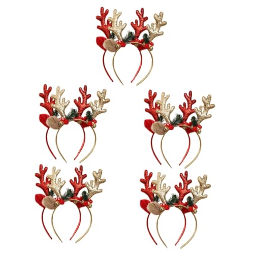 CALLARON 10 Weihnachtsstirnband Geweih Haarreif christmas haarreif Weihnachtsbaum Haarreifen Hirschgeweih-Stirnband Weihnachtsschmuck Stirnband für Kinder Weihnachts-Haarschmuck von CALLARON