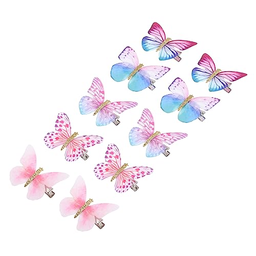 CALLARON 10stücke Schmetterlings Haarspangen Schmetterlingskopfschmuck Für Mädchen Haarspangenornamente Entzückende Haarspange Halloween Party Cosplay Dekore von CALLARON