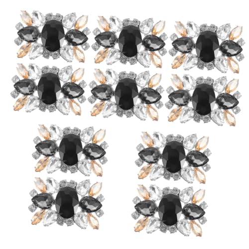 CALLARON 10 Stück Abnehmbare Schuhclips Langlebiger mit Funkelnden Strasssteinen Damenschuh Buckles für High Heels Schuhdekoration für Hochzeit Party und Junggesellinnenabschied Teiliges von CALLARON