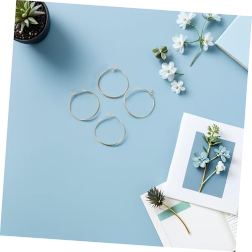 CALLARON 10 Stück Große Vergoldete Creolen Ohrringe Damen Rund Leichtes Design Langlebig für Hochzeit Alltag Modisch Vielseitig Passend von CALLARON