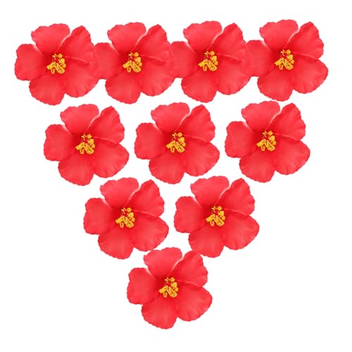 CALLARON 10 Stück Hawaiianische Blüten Haarklammern aus Leichtem Material Tropisch Inspirierte Wiederverwendbare Haarspangen für Frauen und Mädchen für Strandpartys Hochzeiten und Alltag von CALLARON