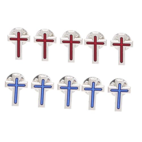 CALLARON 10stücke Kreuz-anstecknadel Für Erstkommunion Gebetsbrosche Aus Metall Religiöse Krawattennadel Christliche Gedenknadel Kleidungsaccessoire Für Männer Und Frauen von CALLARON