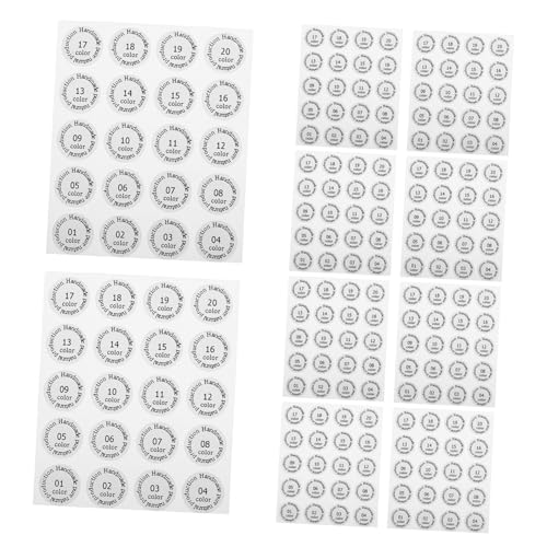 CALLARON 10stücke Selbstklebende Zahlenetiketten Für Lippenstift Und Lipgloss-aufkleber Für Klassenzimmer Und Inventar-farbsortierungsorganisation von CALLARON