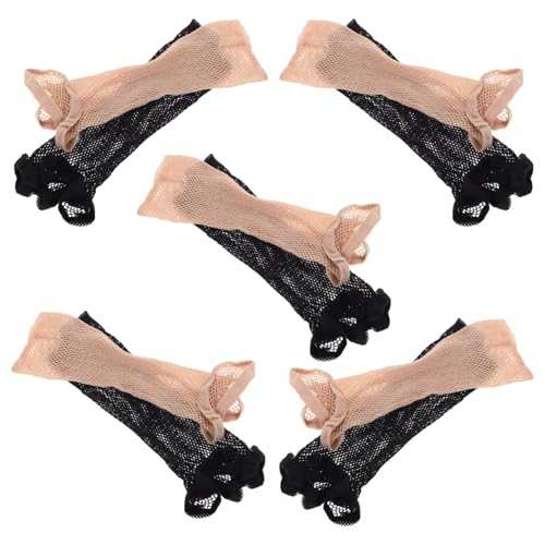 CALLARON 10 Stück Perücken-haarnetz-zubehör Strumpfmütze Für Damen Perückenkappe Häkeln Lustige Perücken Kahle Kappen Haarwickel Für Schwarze Frauen Perückenkappe Mit Netz Baumwolle von CALLARON