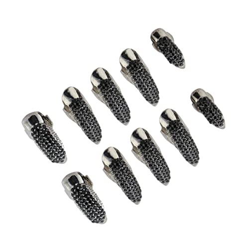 CALLARON 10stücke Krallenring Im Gothic-punk-stil Fingerringe Mit Krallenpfoten Künstliche Nägel Cosplay-dekoration Schwarz Und s von CALLARON