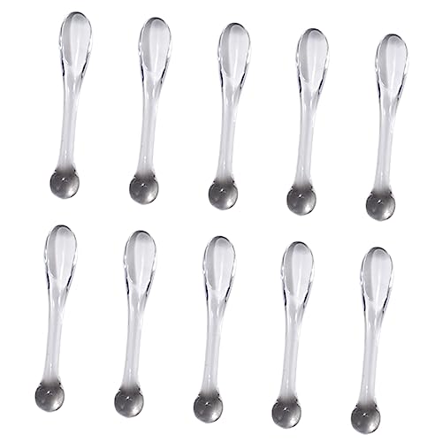CALLARON 10 Stück Teiliges Kosmetikspatel für Augencreme Gesichtscreme Transparente Makeup Löffel für Gleichmäßige Anwendung und Einfache Entnahme von Schönheitsprodukten von CALLARON