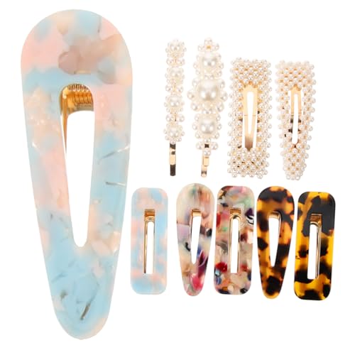 CALLARON 10 Stück Teiliges Marmor Haarklammer Hohles Design Rutschfeste Haarspangen für Damen Mädchen Eleganter Haarschmuck für Verschiedene Anlässe von CALLARON