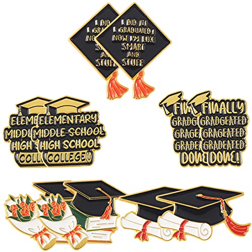 CALLARON 10 Stück Teiliges Set Anstecknadeln im Kreativen Abschlusskappen Design Sichere Broschen Langlebigem Graduation Pins als für Abschlussfeier und Kleidung CALLARON 10 Stück Teiliges Set Anstecknadeln im Kreativen Abschlusskappen Design Sichere Broschen Langlebigem Graduation Pins als für Abschlussfeier und Kleidung von CALLARON