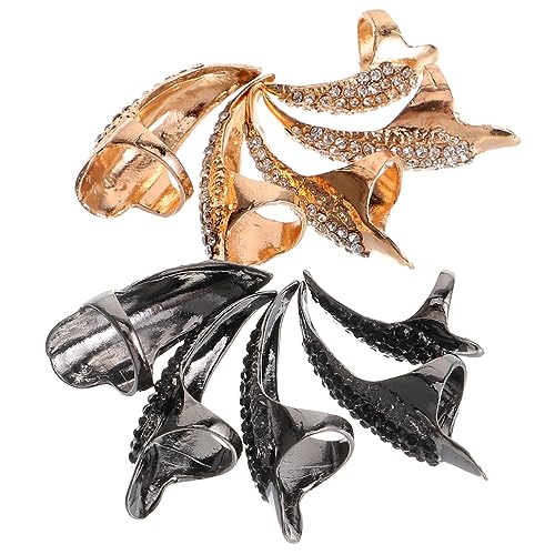 CALLARON 10 Stück Teiliges Set Fingerkrallen Ringe für Halloween Gothic Eagle Fingerringe Cosplay Dekoration für Männer Langlebig und Pflegeleicht für Partys und Besondere Anlässe von CALLARON