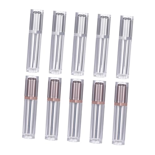 CALLARON 10 Stück Transparente Lippenbalsam Tuben Nachfüllbare Kosmetik Flaschen mit Wand Leichte Leere Lip Gloss Behälter für DIY Lippenpflege und Unterwegs von CALLARON