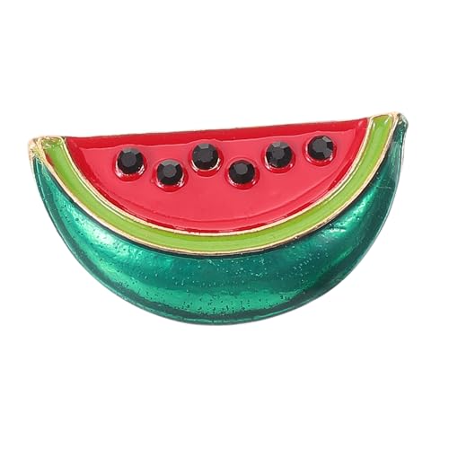 CALLARON 10 Stück Wassermelonen Brosche Hochwertiger Legierung Kreativer Anstecker für Party Hochzeit Alltag Langlebiger Modeschmuck Süßer Frucht Anstecker für Tasche und Kleidung von CALLARON