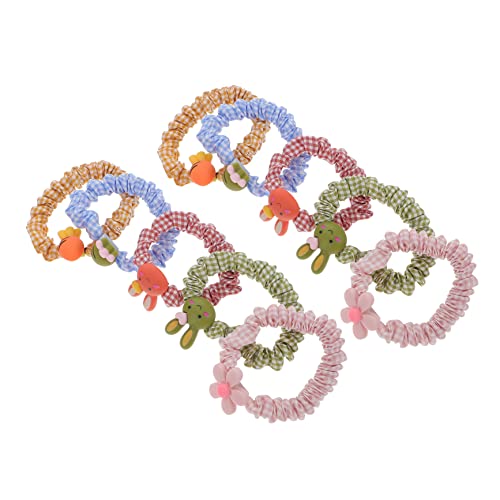 CALLARON 10 Stücke Haargummis Elastische Haar Ringe für Mädchen Pferdeschwanzhalter Zart und Schadensfrei Haarschmuck für Kinder Vielseitig Einsetzbar von CALLARON