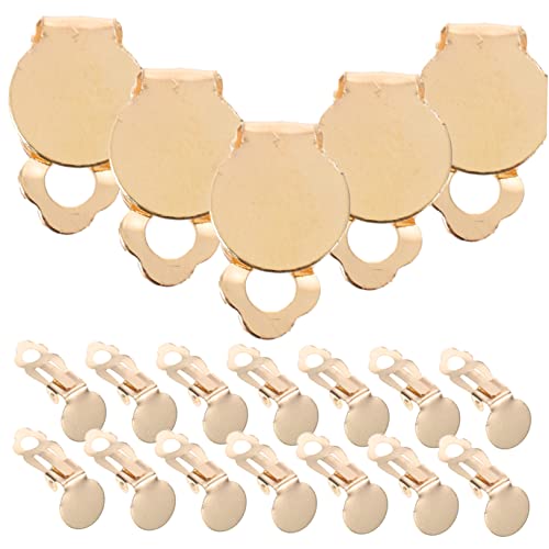 CALLARON 100 Stück Clip Ohrringe Nicht Durchbohrt Ohrclips Damen Schmuck DIY Zubehör Hautfreundlich Leicht Verstellbar Komfortabel Für Frauen von CALLARON