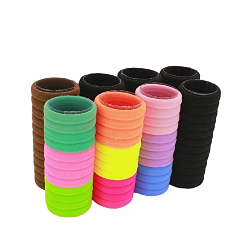 CALLARON 100stücke Gummibänder Hochelastisch Pferdeschwanzhalter Haargummis Seil Für Erwachsene Und Junge Mädchen in Gemischten Farben von CALLARON