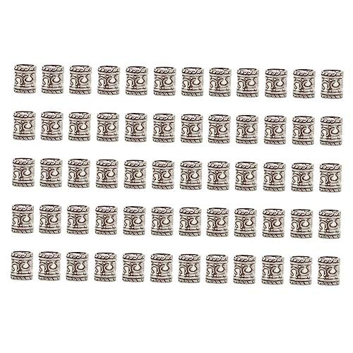 CALLARON 100 Stück Haarschmuck Dreadlock Ringe Vintage Haaraccessoires für Zöpfe und Dreadlocks Vielseitig Einsetzbar Glänzende Designs für Frisuren und Haarverlängerungen von CALLARON
