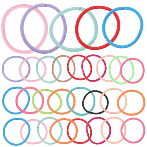CALLARON 100stücke Haarband Haarkreis Haarring Kopfseil Elastisches Strickseil Aus Polyester Stark Für Mädchen- Zufällig Sortierte Farbe von CALLARON