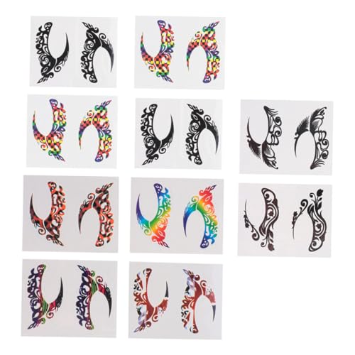 CALLARON 10Paare Make Up Aufkleber Für Festivals Dekorative Lidschatten Aufkleber Mit Leichtem Und Komfortablem Design Für Kostümpartys Um Aufmerksamkeit von CALLARON