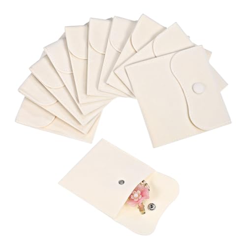 CALLARON 10St Geschenktasche Halskettentasche Ringbeutel Knopf Verpackung sperren aufbewahrungssack storage pockets takı kutusu schmuckkassette ring etui Schmuckbeutel Perlen Tasche Samt von CALLARON
