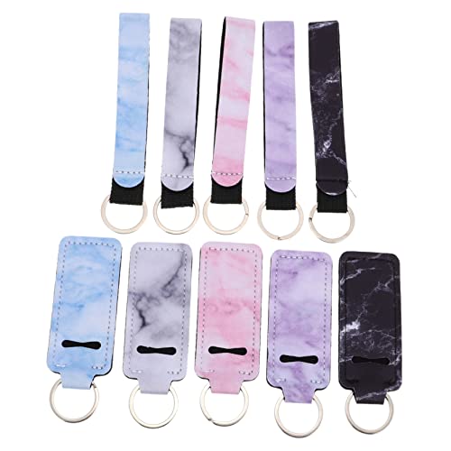 CALLARON 10stücke Teiliges Lippenstift Schutzschalen Kreative Schlüsselanhänger Aufbewahrung Für Lippenpflege Praktisch Und Farbenfroh Für Jede Tasche von CALLARON