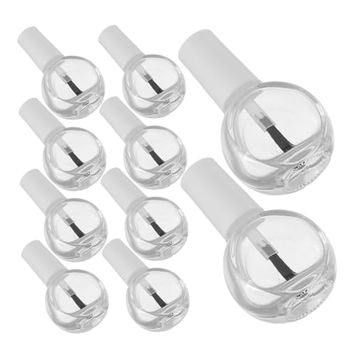 CALLARON 10stücke Leere Nagellackflaschen Mit Pinselverschluss Klarglas Behälter Für Nagelöl Nagellackflaschen Diy Nagelkunst Reise Proben Organizer Nachfüllung von CALLARON